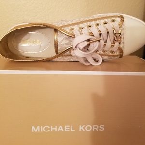 Michael Kors Kristy Slide MK Logo PVC shoe, Size 7